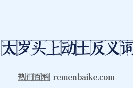 太岁头上动土反义词是什么意思的图片